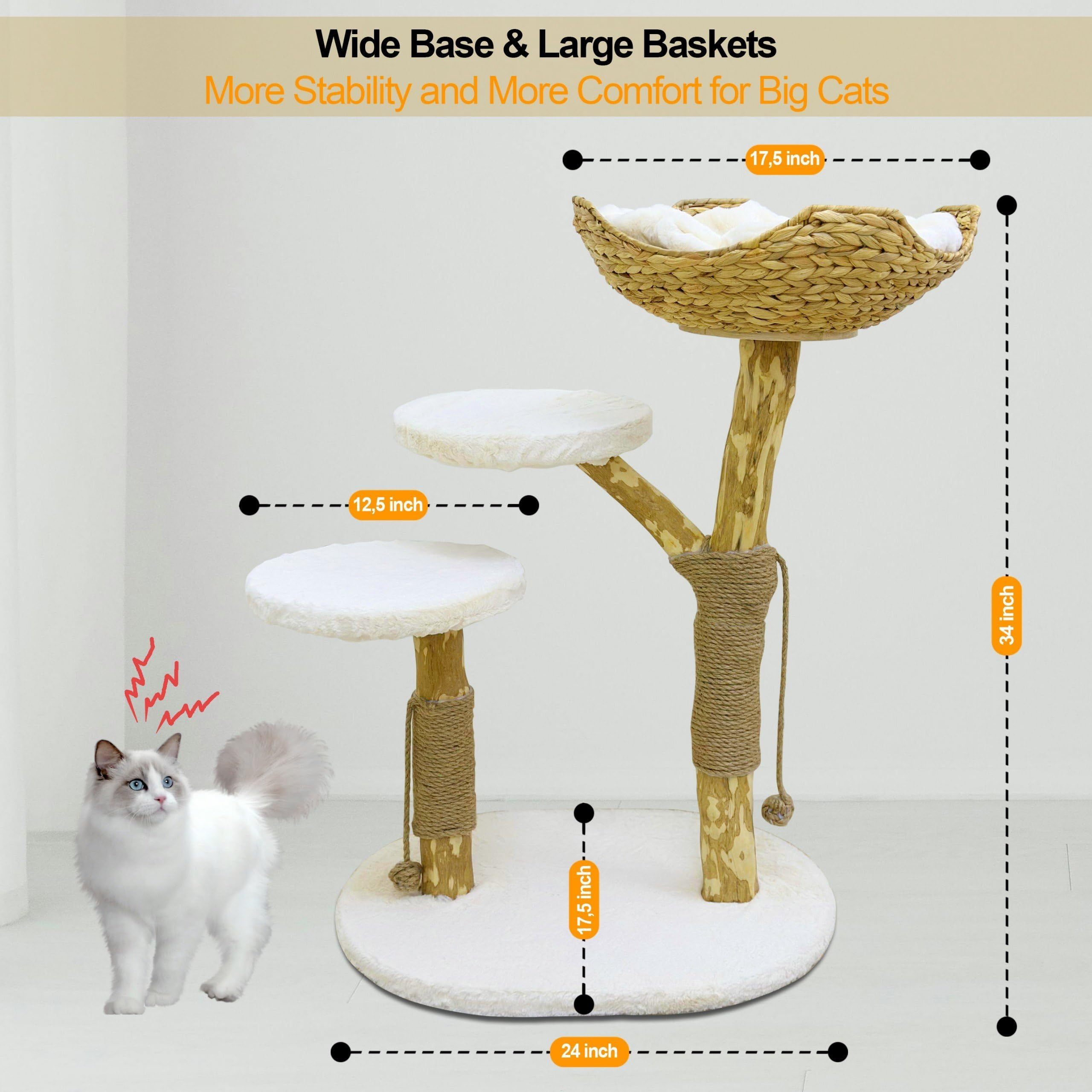 Wholesale Modern Large Sisal Castle Cat Tree Sustainable Pet Scratcher Wood Condo Furniture Tower for Big Cats