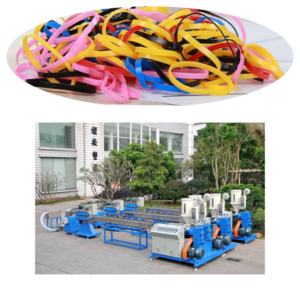 TPU TPR  Rubber Band Making Machine Children'S Rubber Band Extruder Production Line