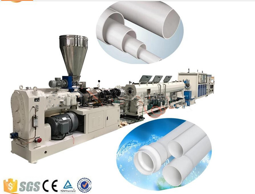 PVC Plastic Pipe Extrusion Machine , PVC Pipe Production Line , For  Drainage And Electric Conduit