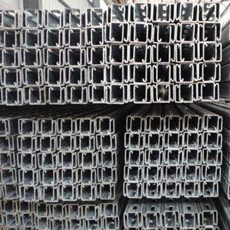 china factory price steel u channel perforated  ASTM A36 41x41x2.5 mm C purlin steel  cold rolled c channel steel C U Z  purlin