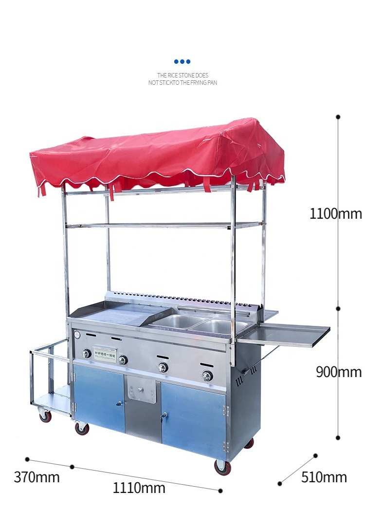 Mobile Food Cart Trailer Stainless Steel Ice Cream Truck for Fast Snack Customized Hot Dog Catering Carts