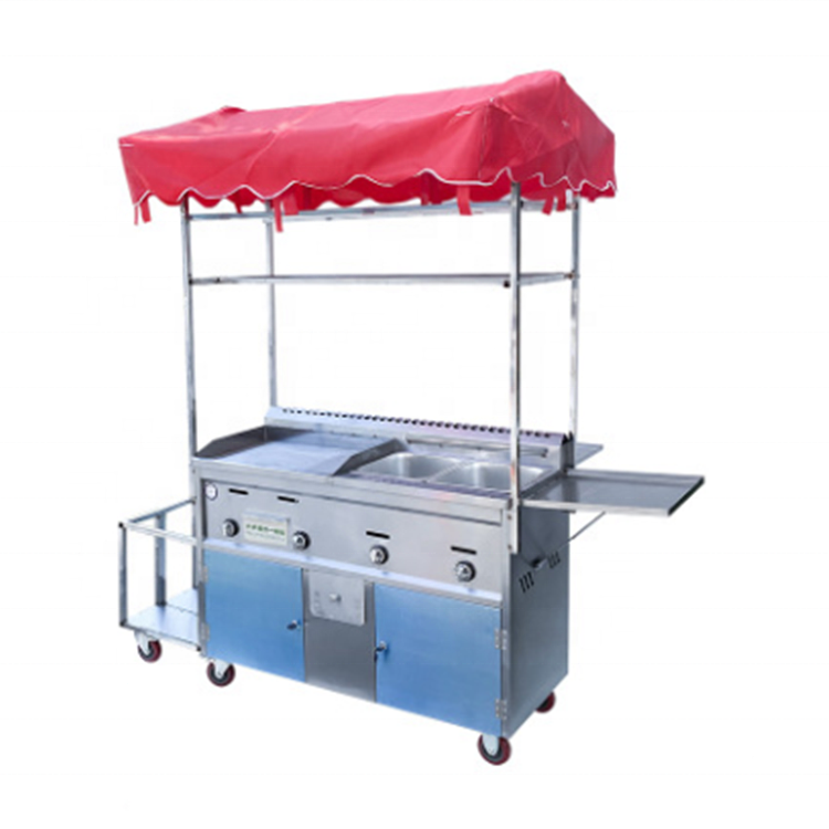 Mobile Food Cart Trailer Stainless Steel Ice Cream Truck for Fast Snack Customized Hot Dog Catering Carts