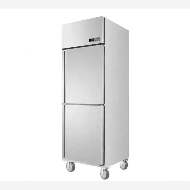 Commercial Kitchen Stainless Steel Freezer Cooler Direct Fan Air Compressor Cooling System No Frost Upright Refrigerator Fridge