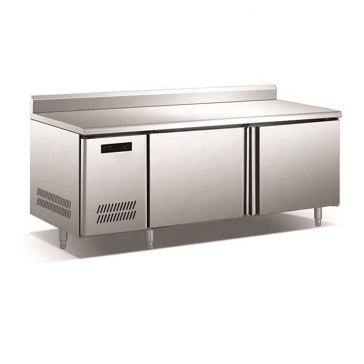 Air Cooling under counter freezer and refrigerator commercial stainless steel 1 door GN under counter chiller embraco