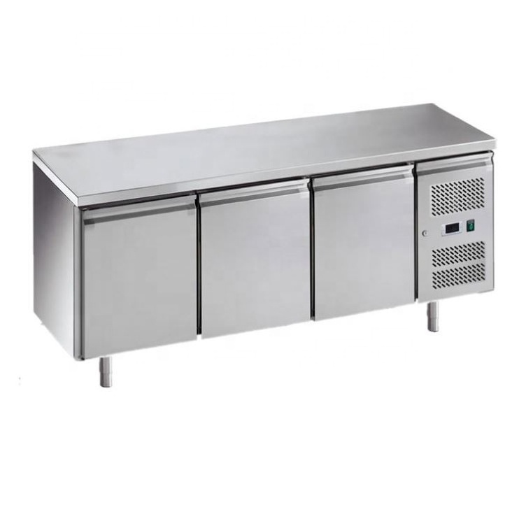 Air Cooling under counter freezer and refrigerator commercial stainless steel 1 door GN under counter chiller embraco