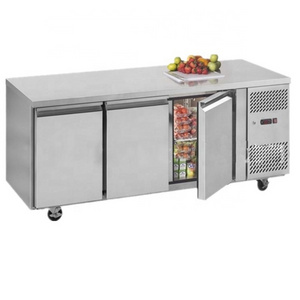 Air Cooling under counter freezer and refrigerator commercial stainless steel 1 door GN under counter chiller embraco