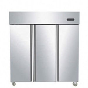 Professional Cold storage four door upright stainless steel commercial refrigerator and deep freezer