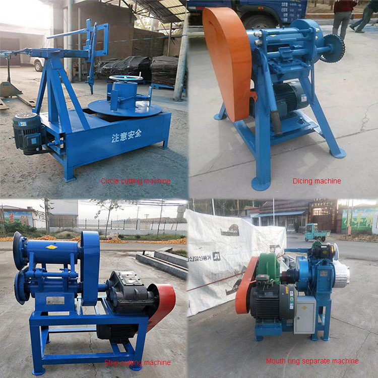 Rubber Strip Tire Sidewalls Cutting Machine /Scrap Tire Recycling Machine With Good Price / Waste Tire Strip Cutter