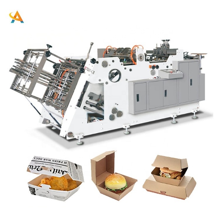 Hamburger packing box manufacturing machine snack packing carton manufacturing machine