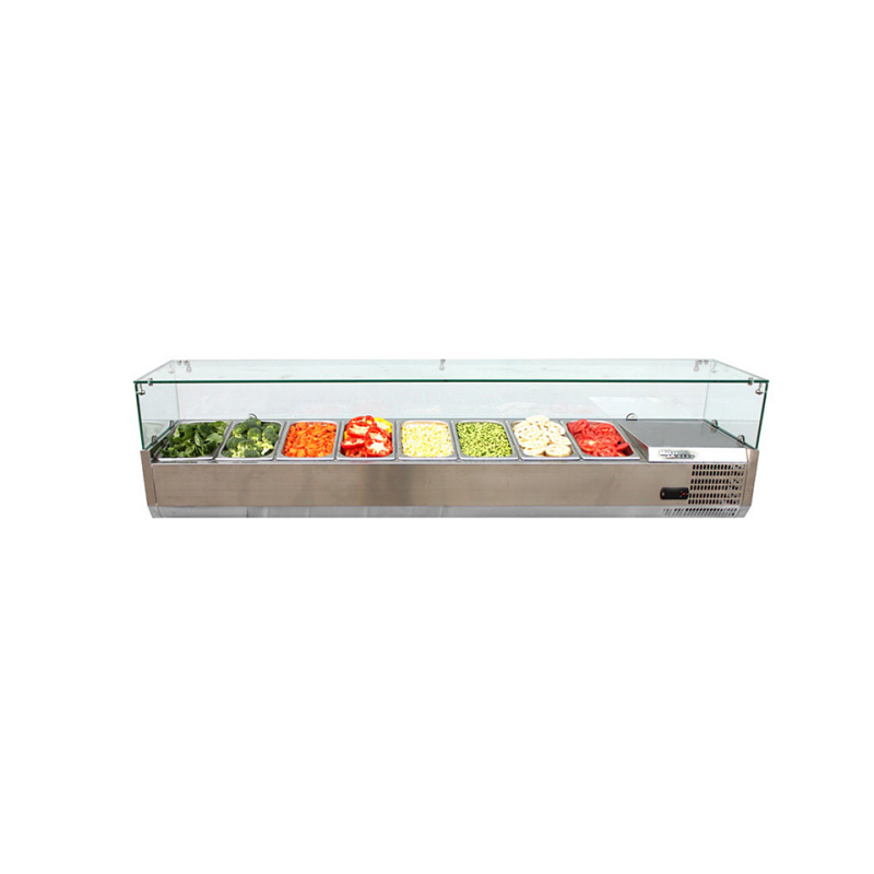 High quality Sandwich prep tables Salad fridge bar 3 doors Salad Pizza counter refrigerator display