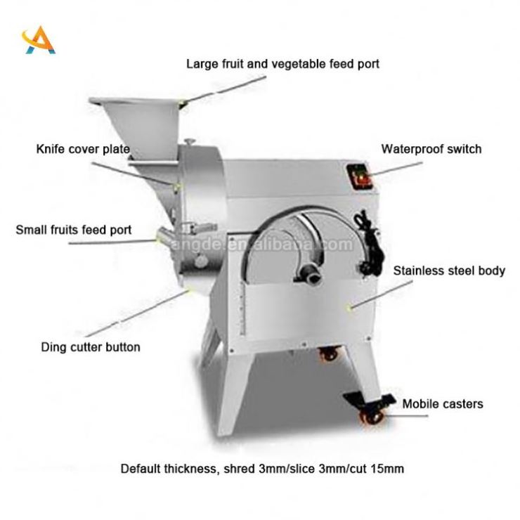 Latest Design Small Vegetable Cutting Machine Potato/Cucumber/Onion Carrot Slicing Shredder Dicer Automatic Vegetable Cutter