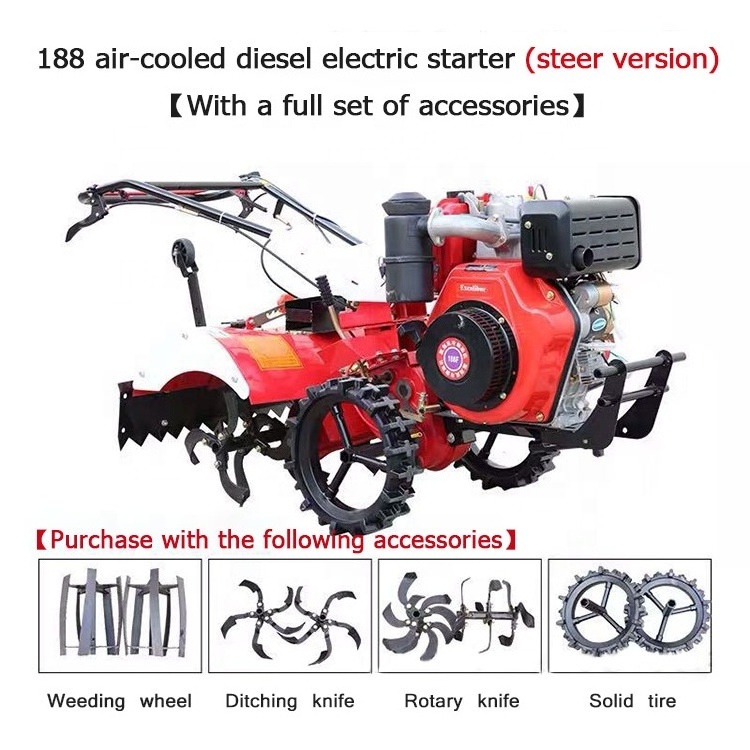 Farming Equipment Agricultural Mini Tillers Cultivators Hand Ploughing Machine