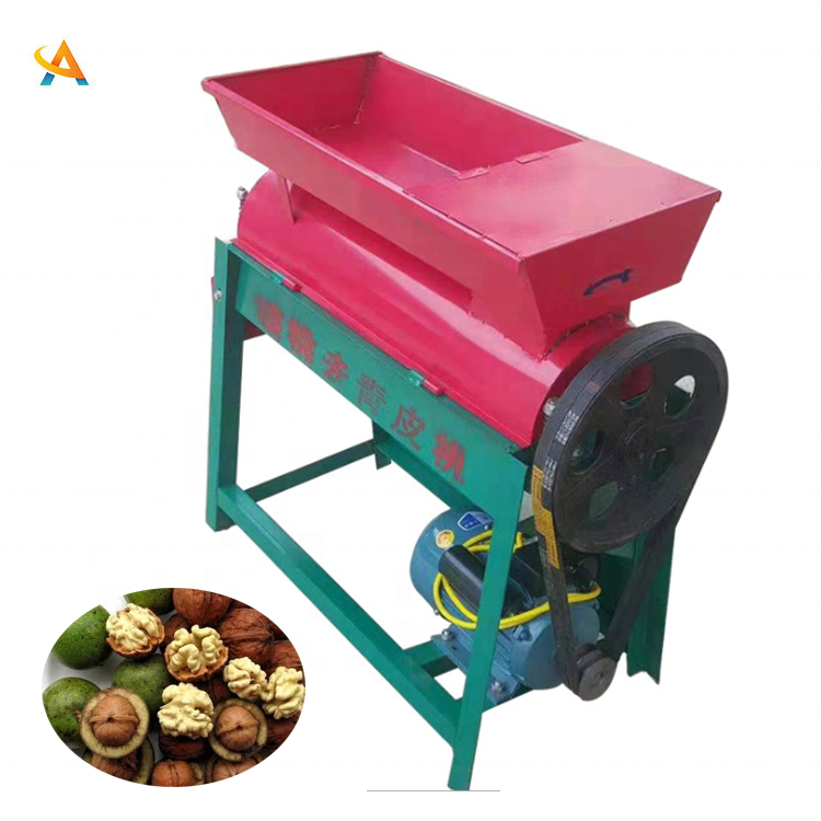 Commercial Automatic Pecan Green Walnut Shell Removal Cracker Husking Peeling Machine