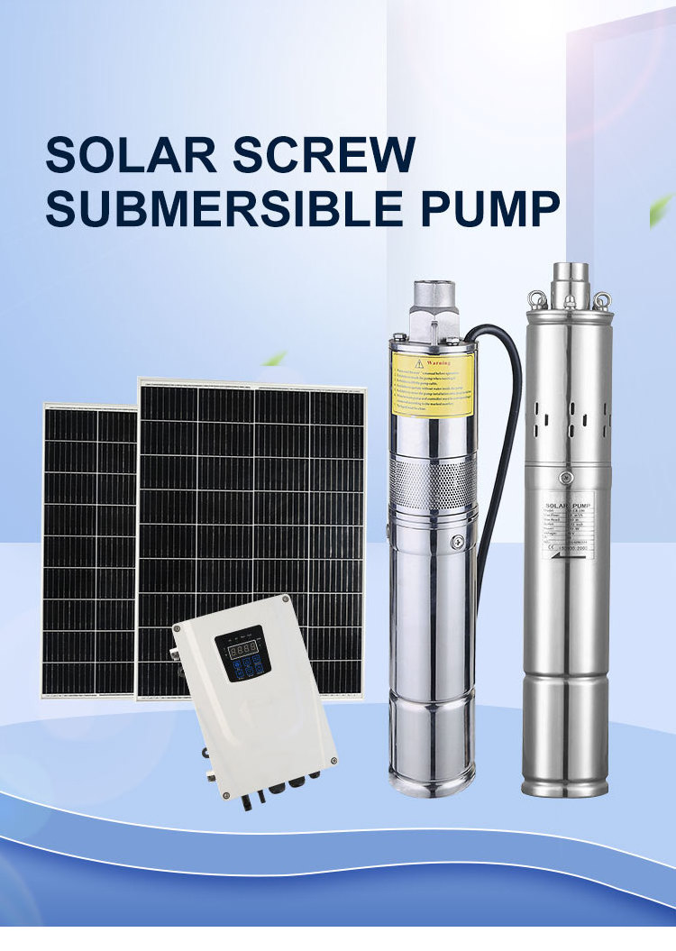 Complete Kit Stainless Steel Deep Well Submersible Solar Water Pump For Agricultural Irrigation