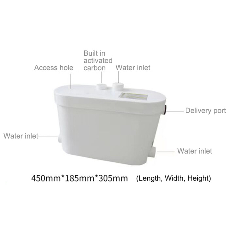 400w 220v Sewage Lift Pump Electric Lifting Sewage Pump Macerator Flushing Toilet Pump