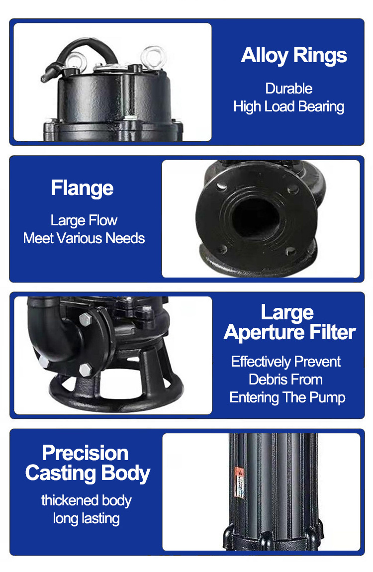 New Design System Corrosion Resistant Submersible Sewage Sludge Centrifugal Pump For Sale