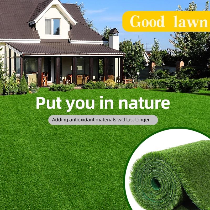 Landscaping outdoor play green grass carpet artificial grass 40mm natural for garden indoor artificial grass