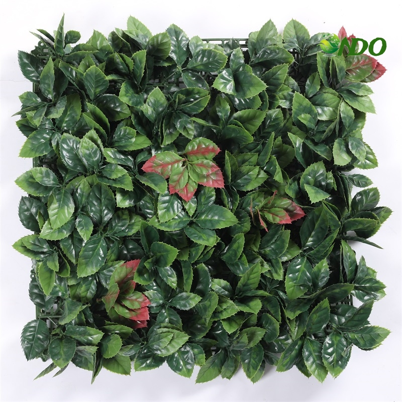 Green plants artificial grass wall with flowers home Hedge artificial plant plastic vertical green wall for decoration