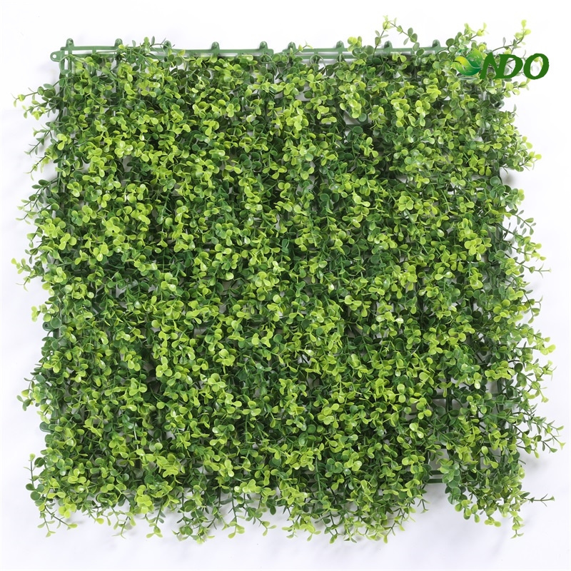 Garden Home Wall Faux Backdrop Green Mixed Leaves Vertical Artificial Grass Wall With Flower For Decoration