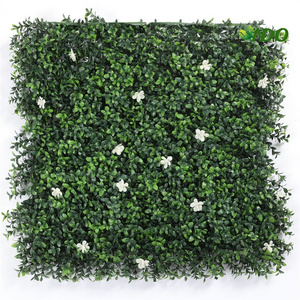 Green plants artificial grass wall with flowers home Hedge artificial plant plastic vertical green wall for decoration