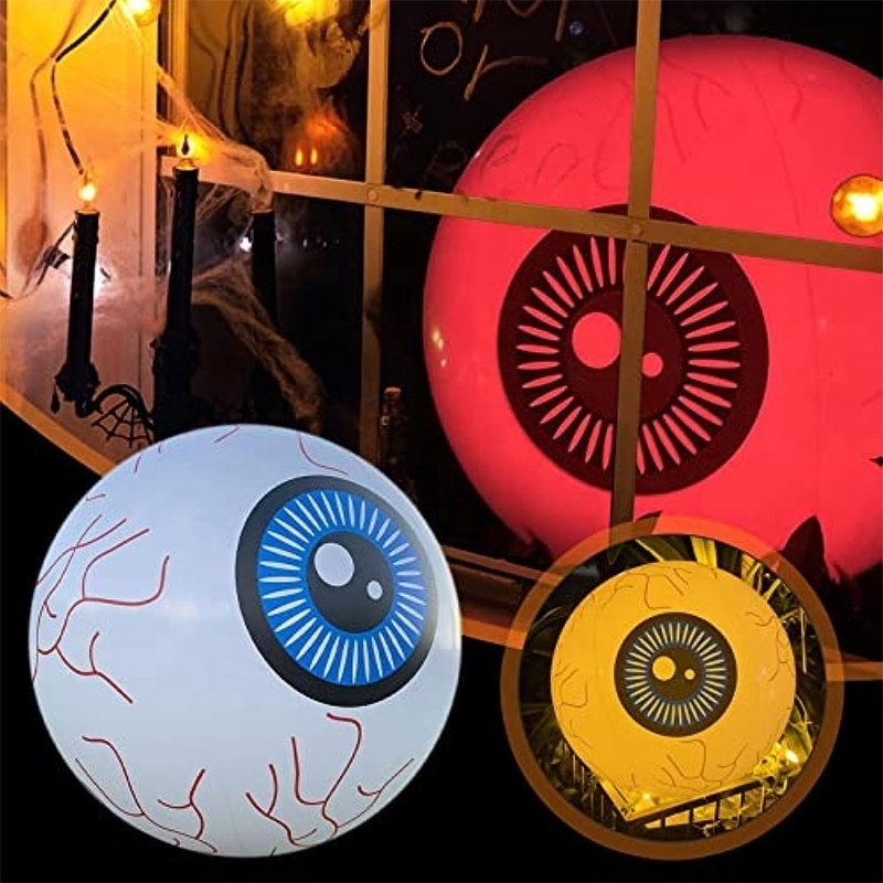 Eyeball Decorations Balloons, Scary Plastic Balloon Props Bloodshot Eyeballs Indoor Garden Halloween Decors for Lawn Party