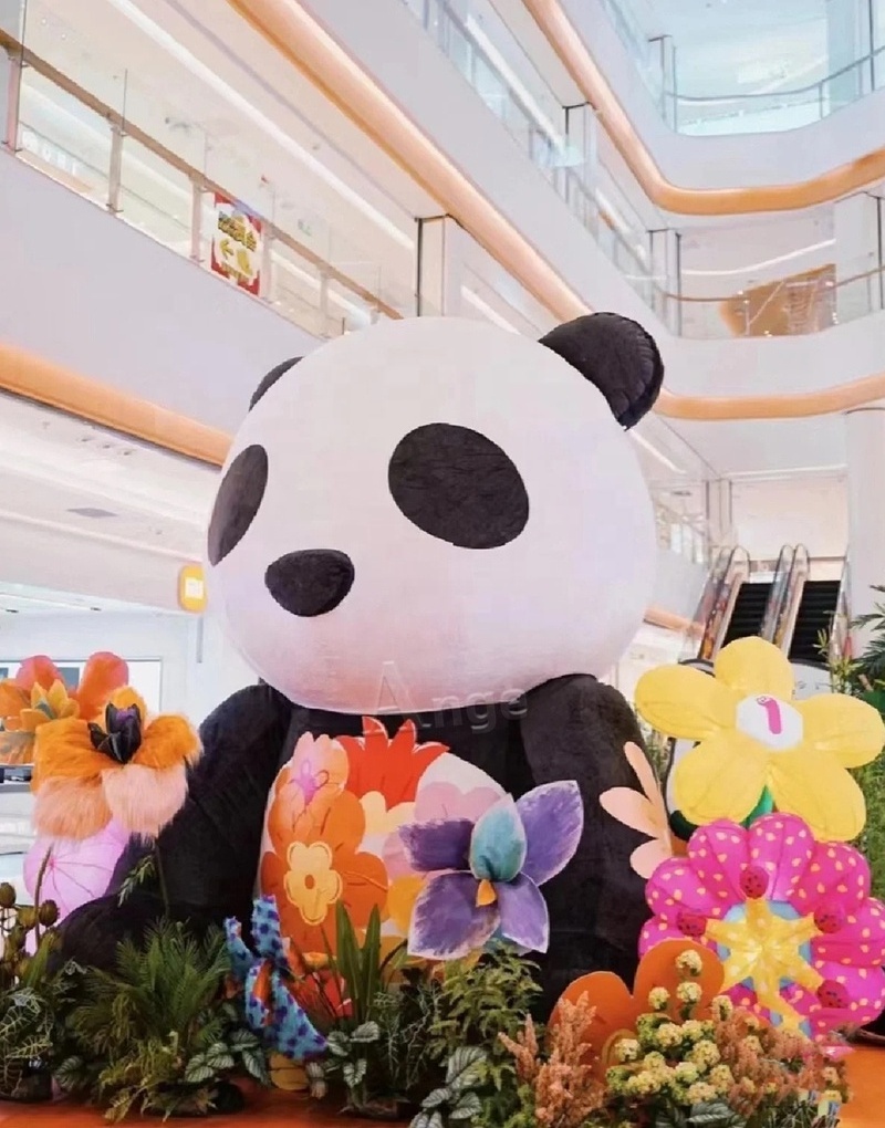 art event decoration inflatable panda bear cartoon for sale