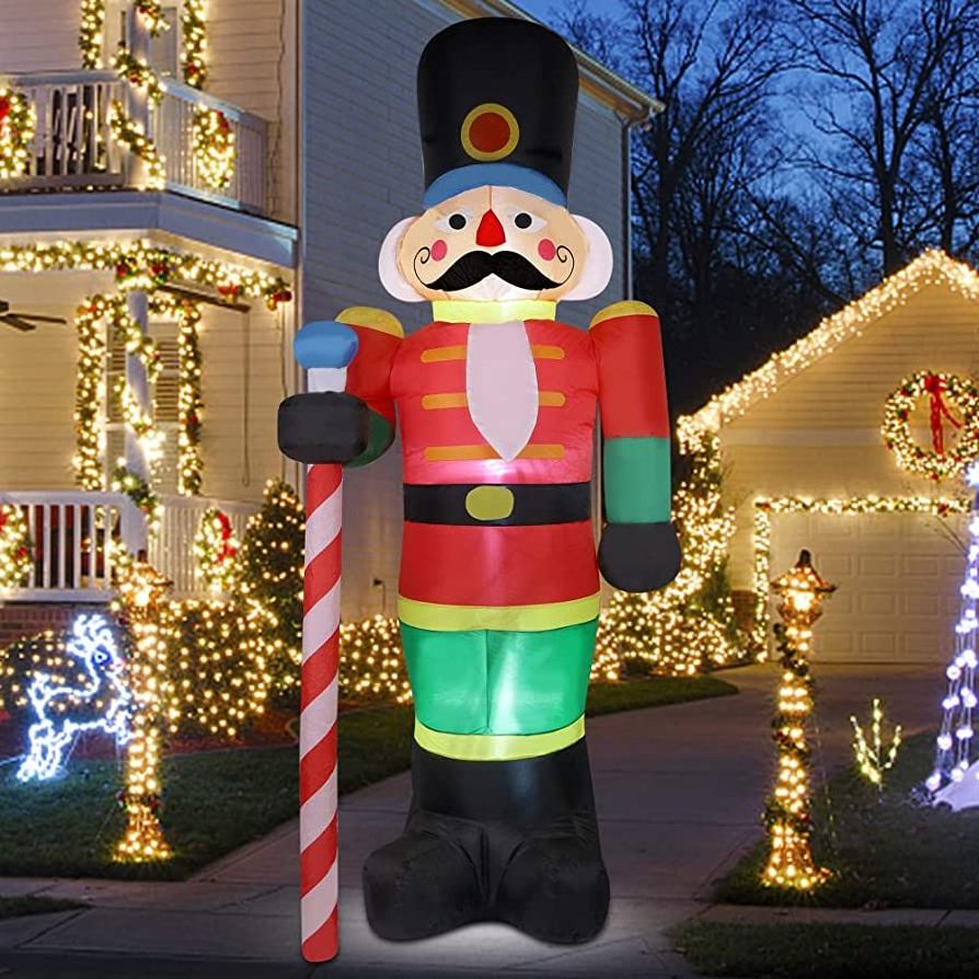 Outdoor Garden Decoration Inflatable Christmas Nutcracker Advertising Inflatable Cartoon Giant Inflatable