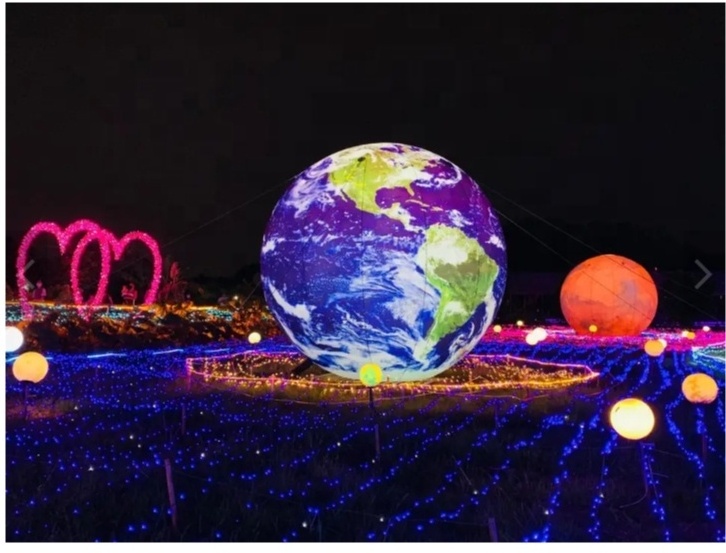 Giant Inflatable Earth Globe Inflatable Planet Ball LED Lighting Inflating Globe Balloon for Decorations