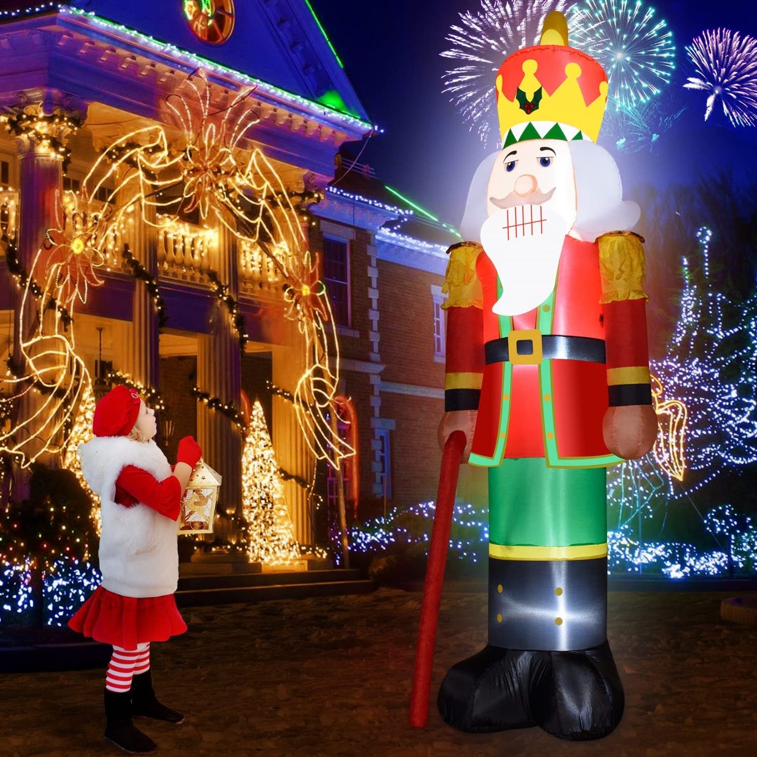 Outdoor Garden Decoration Inflatable Christmas Nutcracker Advertising Inflatable Cartoon Giant Inflatable