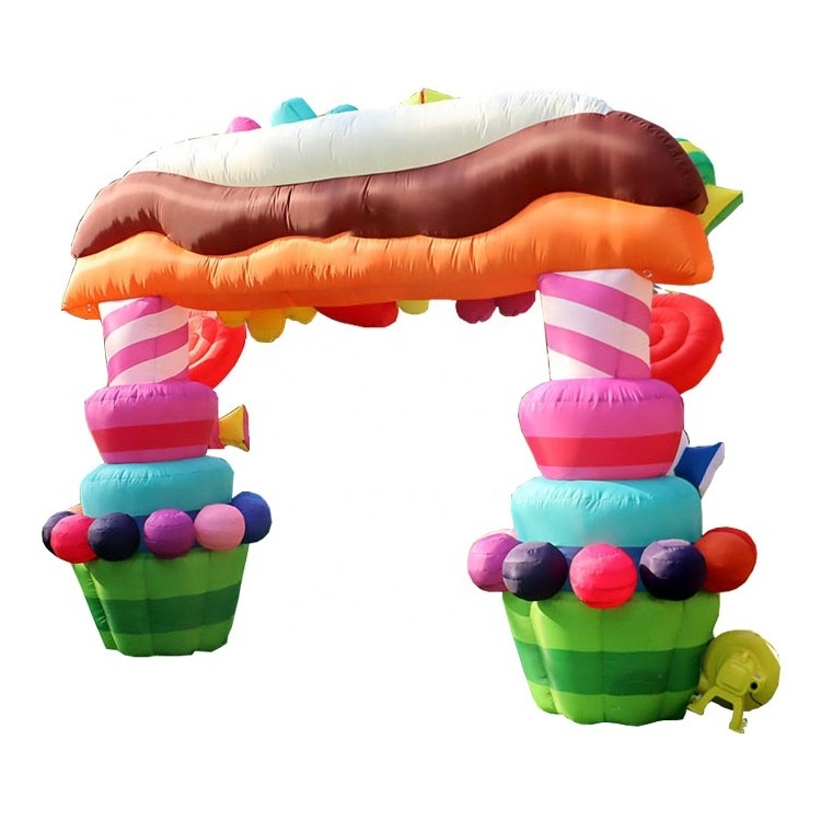 Giant Inflatable Arch Outdoor Christmas inflatable candy cane Donut arch Inflatable Entrance Arch