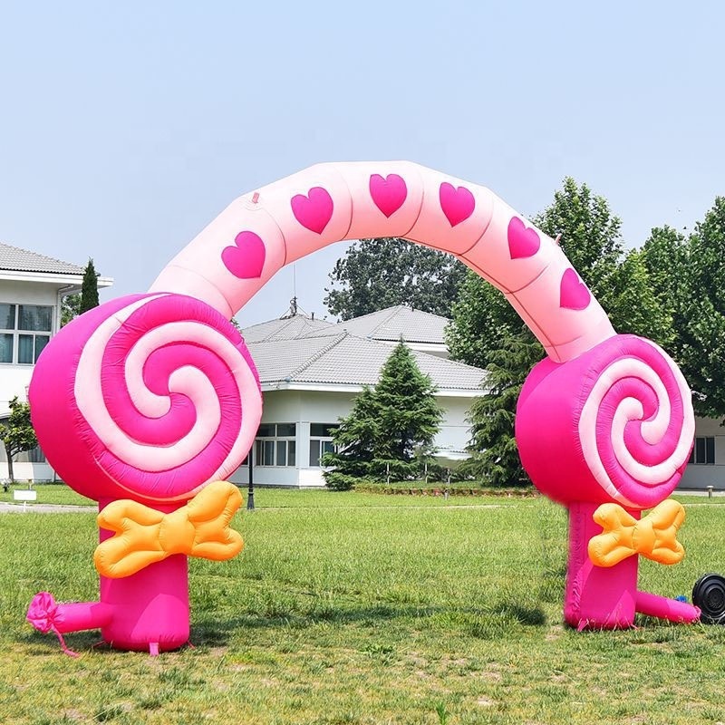 Giant Inflatable Arch Outdoor Christmas inflatable candy cane Donut arch Inflatable Entrance Arch