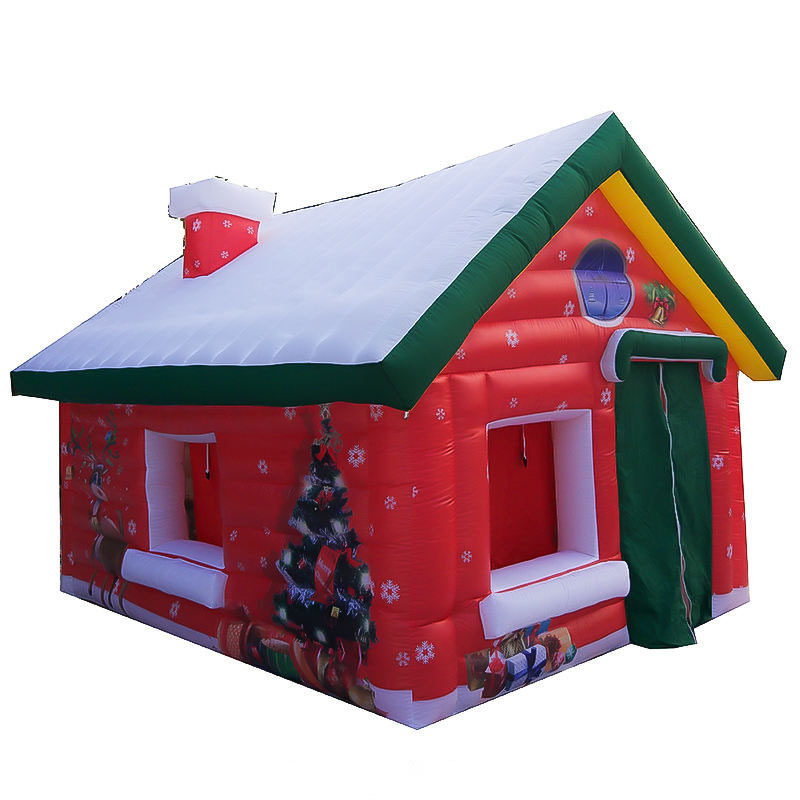 Christmas Decoration Red Inflatable Santa House  Tent For Xmas Party,Christmas inflatable tent