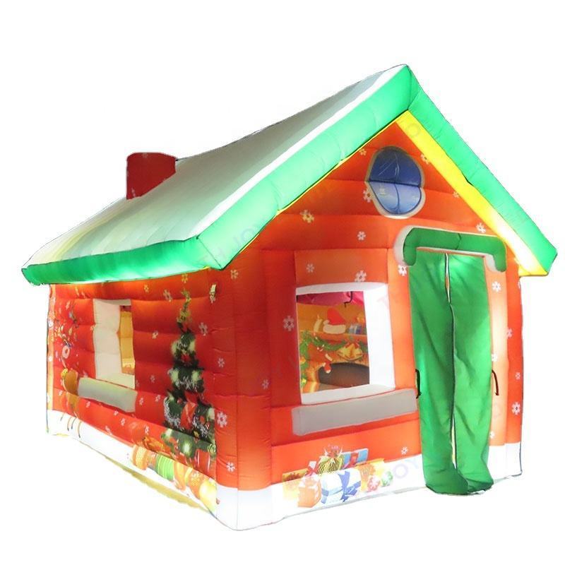 Christmas Decoration Red Inflatable Santa House  Tent For Xmas Party,Christmas inflatable tent