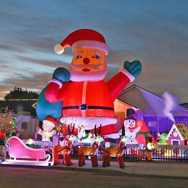 Giant Inflatable Santa Claus,Inflatable Santa Claus With Gift Bag Model  for Christmas decoration