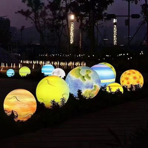 Giant Inflatable Earth Globe Inflatable Planet Ball LED Lighting Inflating Globe Balloon for Decorations