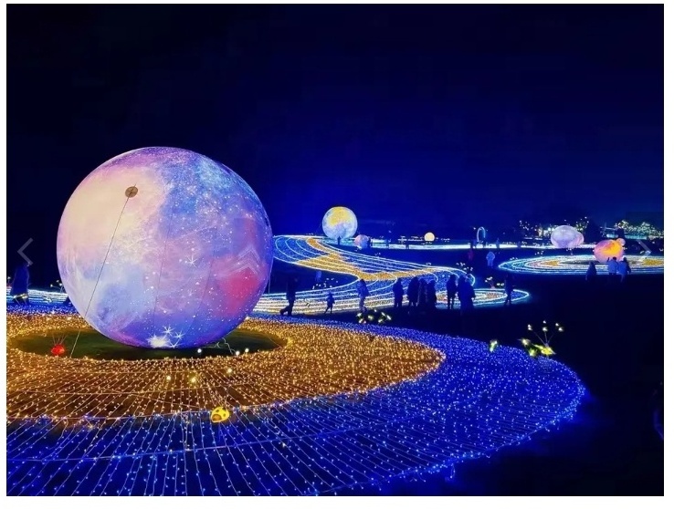 Giant Inflatable Earth Globe Inflatable Planet Ball LED Lighting Inflating Globe Balloon for Decorations