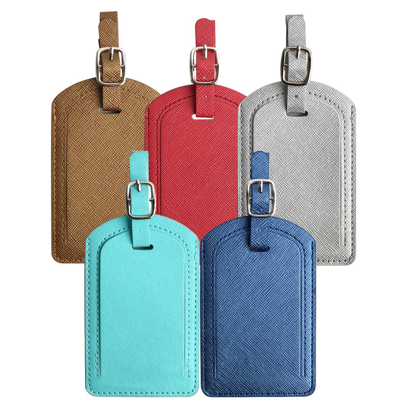 Hot Sale Bulk Customized Logo Travel Suitcase Saffiano Leather Luggage Tag