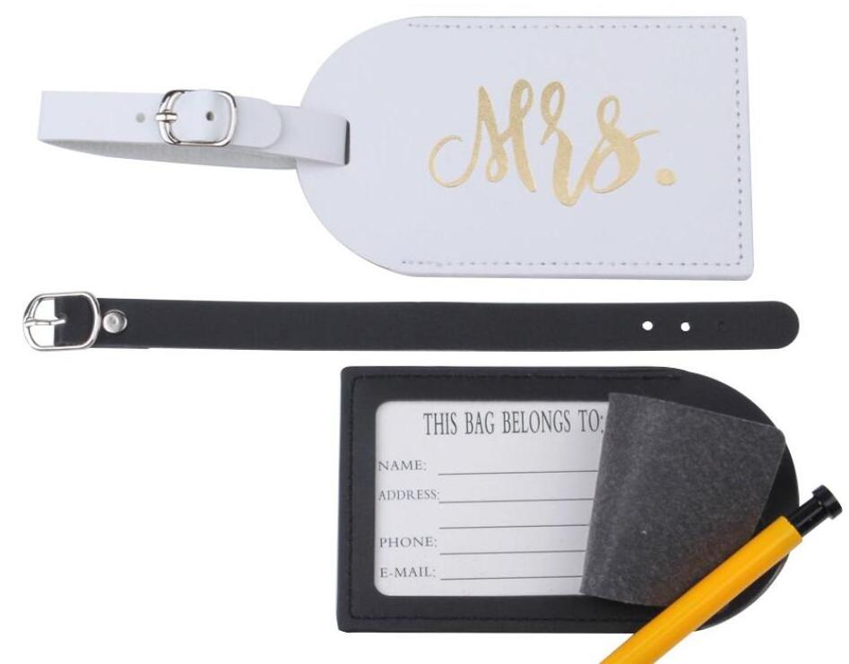 Hot selling Pu leather Mr and Mrs passport holder & and luggage tag