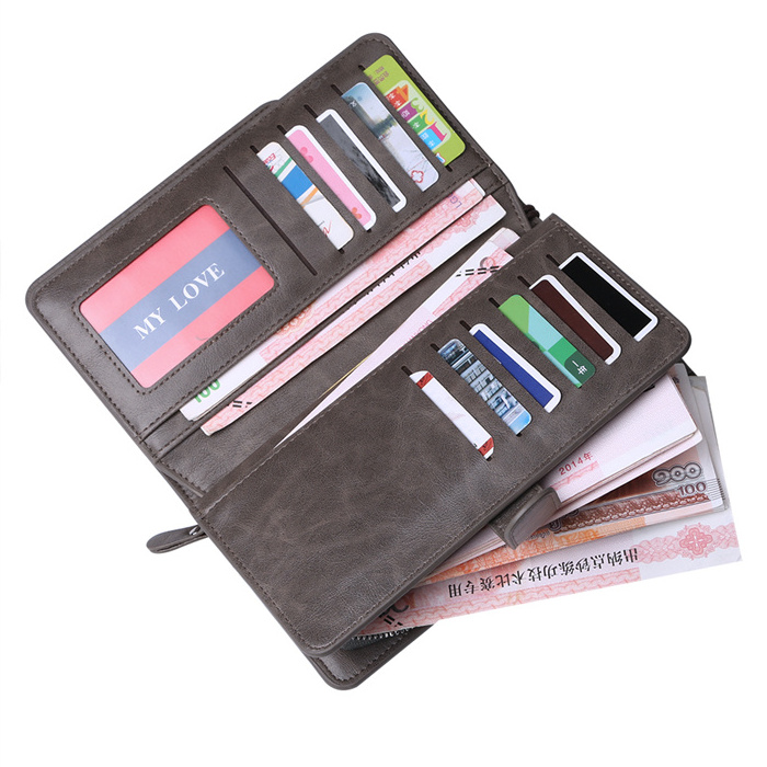 Korean business Zipper three card holder baellerry wallet men