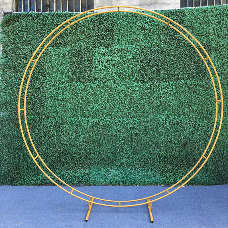 Wedding props arch party backdrop iron flower stand double round ring arch frame decorative free shipping