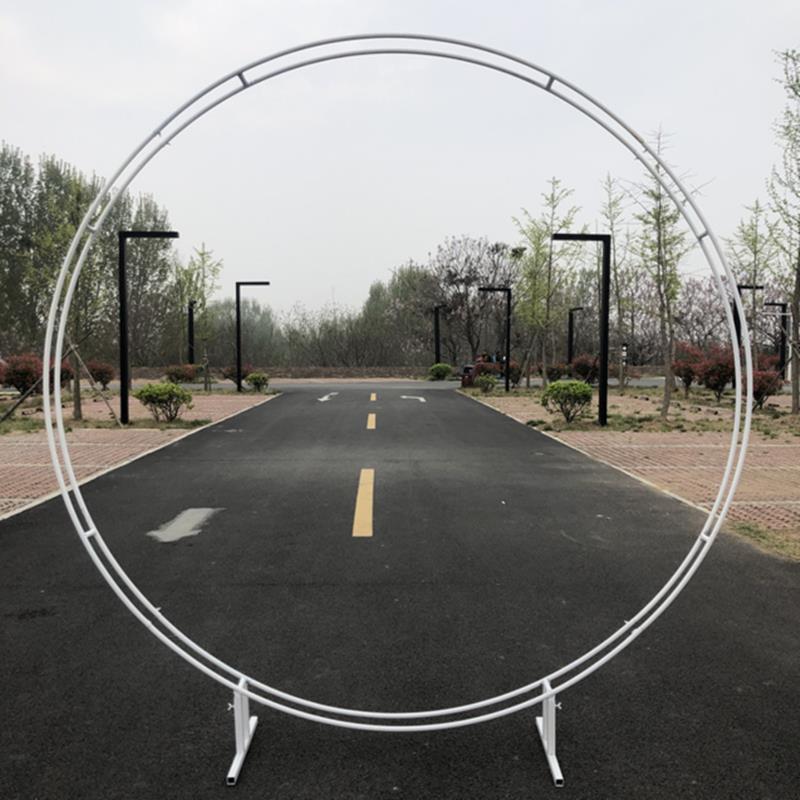 Wedding props arch party backdrop iron flower stand double round ring arch frame decorative free shipping