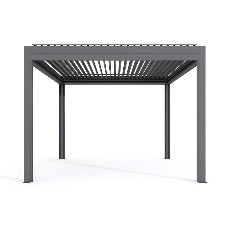 Modern Aluminium Louvre Roof patio roof adjustable terrace gazebo pergola with side