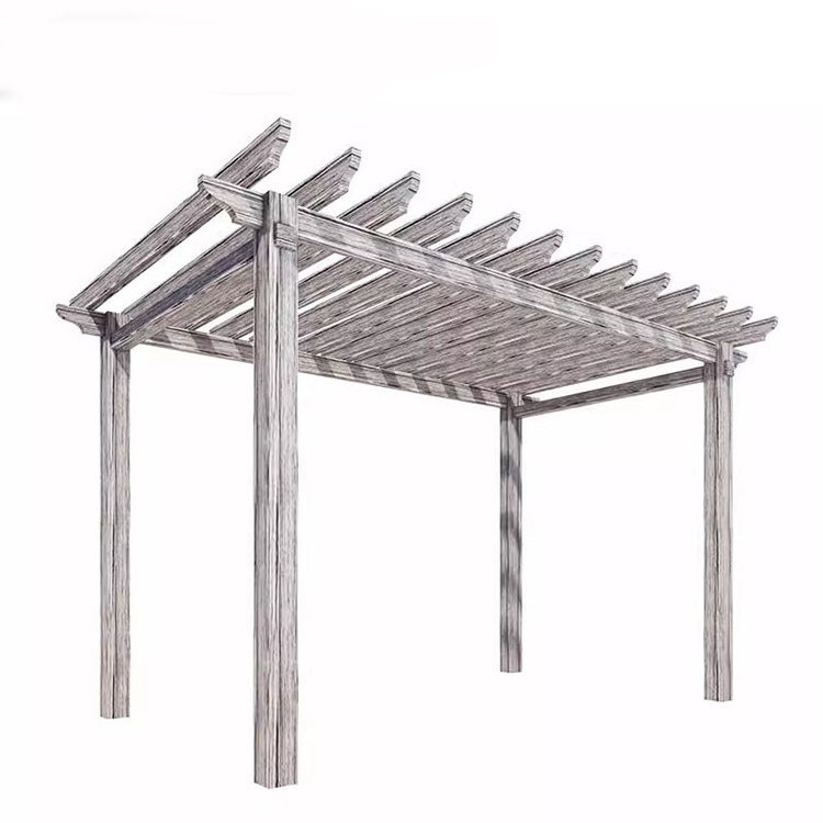 Modern waterproof  pergola parts event flower arbour patio garden balcony country gazebo wood wpc pergola set