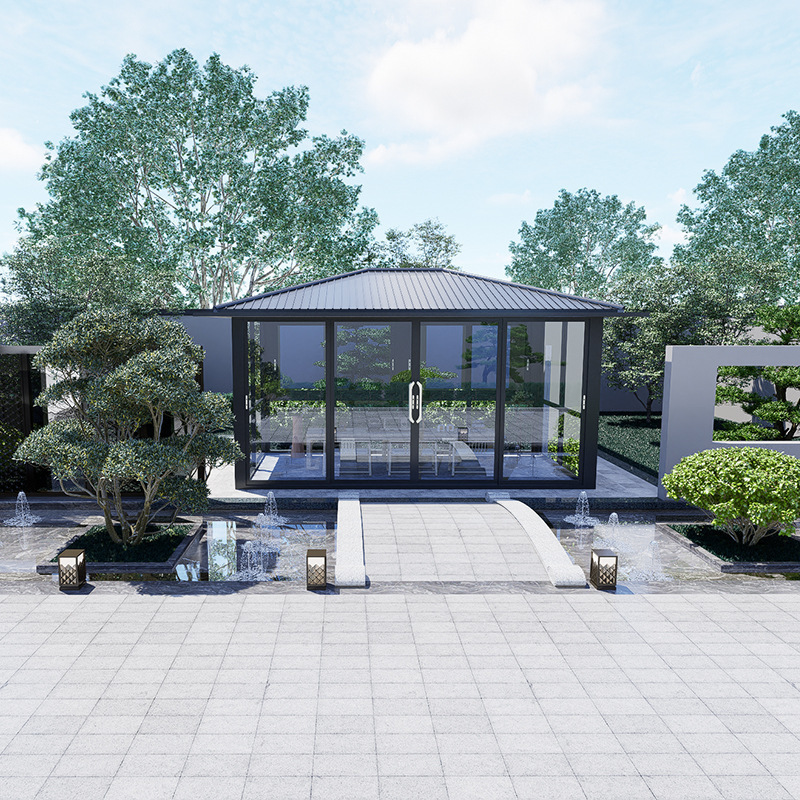 Villa Backyard Aluminium Tempered Glass House Winter Garden Sunroom