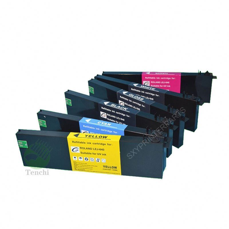 Compatible new LEJ-640 UV Ink Cartridge for Roland LEC-540 LEC-330 LEC-300 LEJ-640 LEF-20 empty UV cartridge in 440ml