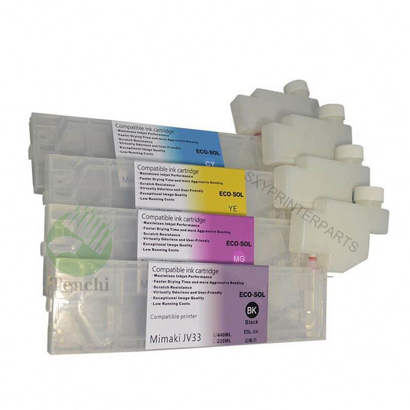 Eco Solvent Refill Ink Cartridge for ROLAND BN20 RS640 RS540 MIMAKI JV33 JV5 JV300 MUTOH 900C 901 inkjet printer