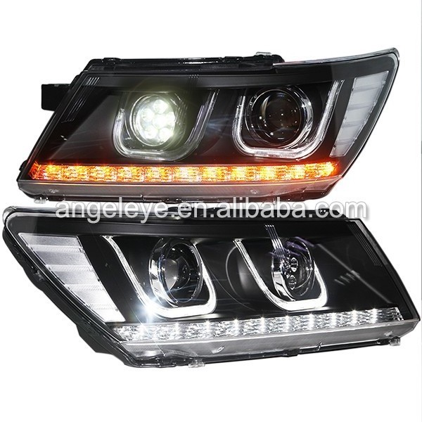 For Dodge Journey JCUV Fiat Freemont LED Strip Headlight U Style LED Light High Beam 2009-2014 Year