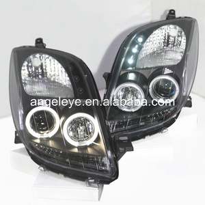 2006-2010 year For TOYOTA Yaris LED Angel Eyes Head Light with Projector Lens