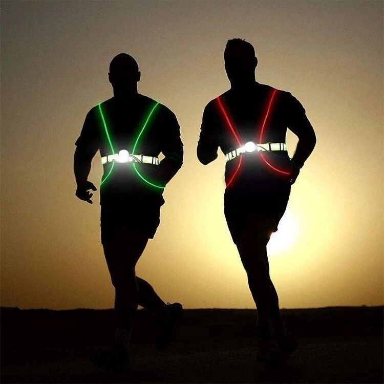 2023 Hot Selling Multicolor Running Light Walking Bicycle Reflective Charging Safety LED Vest Riding Safety Accessories