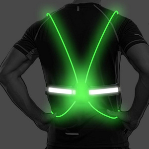 Hot Selling Multi-color Running lights Walking Bicycle Lights Reflective Charging Safety LED vest Riding Safety accessories